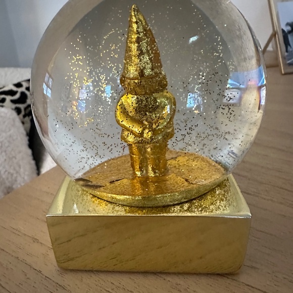 CB2 Gold Gnome Snowglobe - Picture 2 of 3